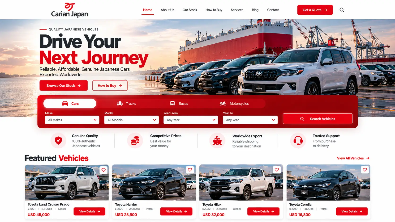 Carian Japan website