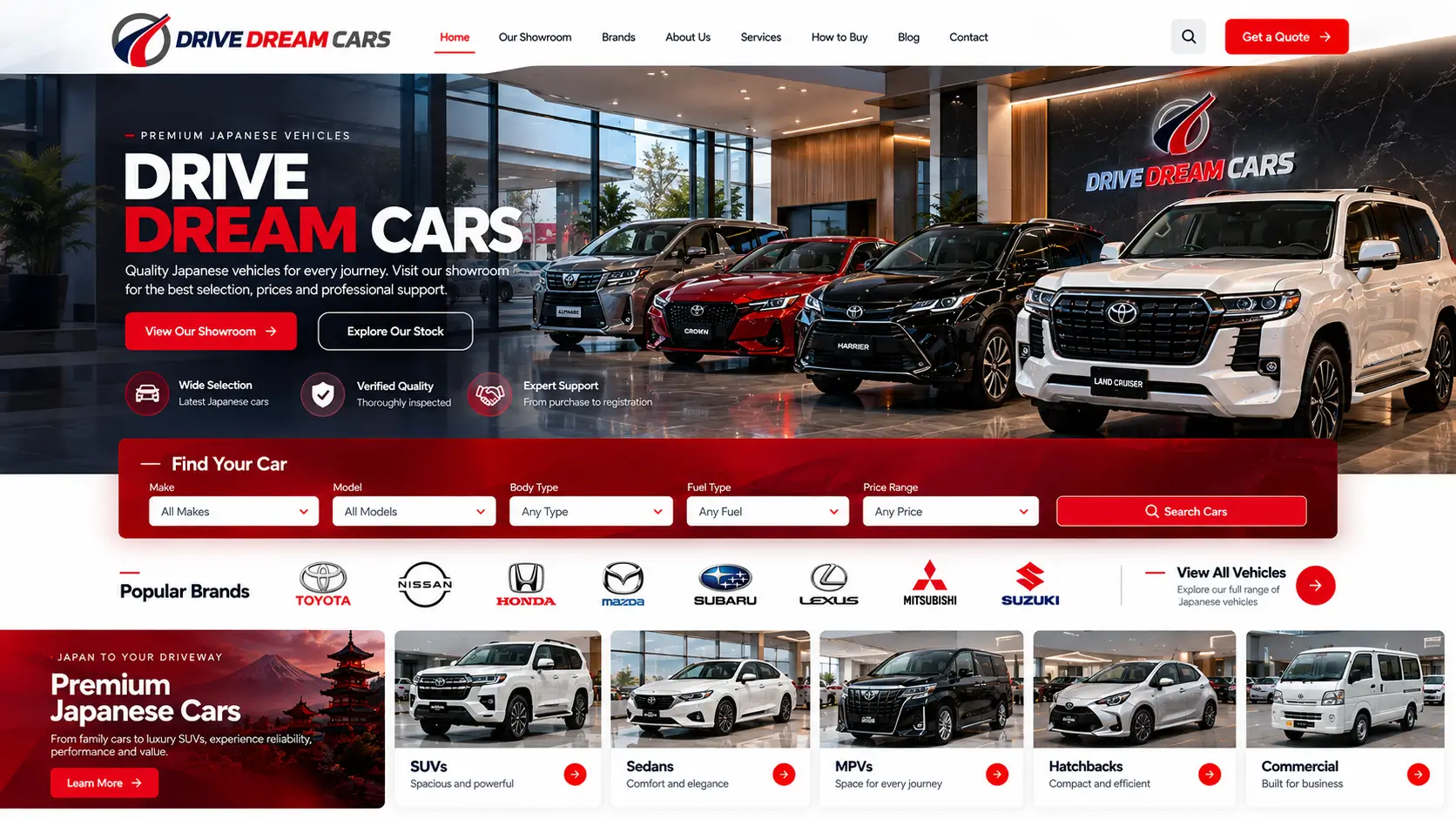 Drive Dream Cars website