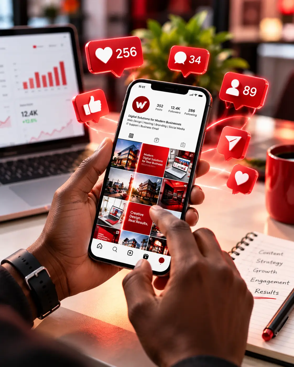 Social media management by WEBNET MASTERS